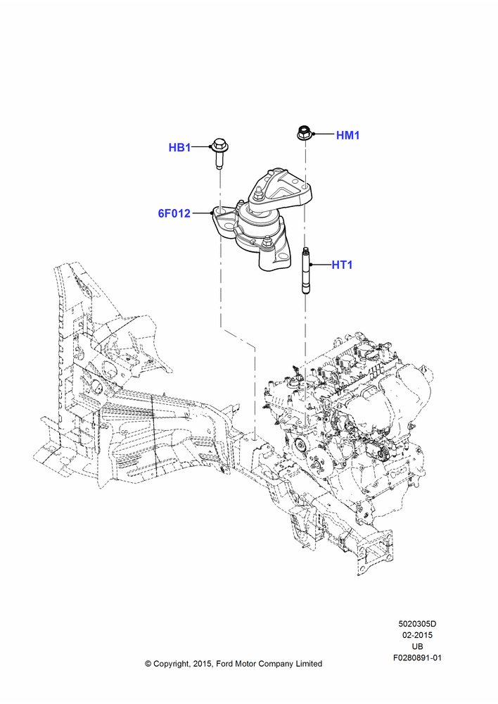 05D - Engine Mounting, 2.3L EcoBoost; 04/MAY/2015-03/MAR/2019