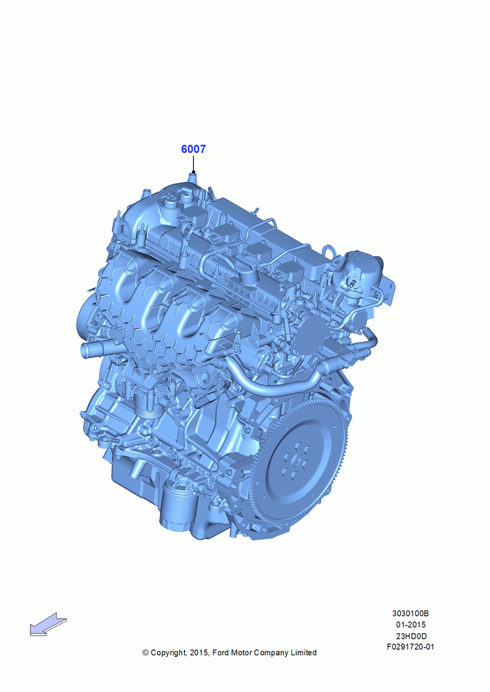 00B - Engine Assy Fully Dressed, 2.3L EcoBoost; 04/MAY/2015-03/MAR/2019