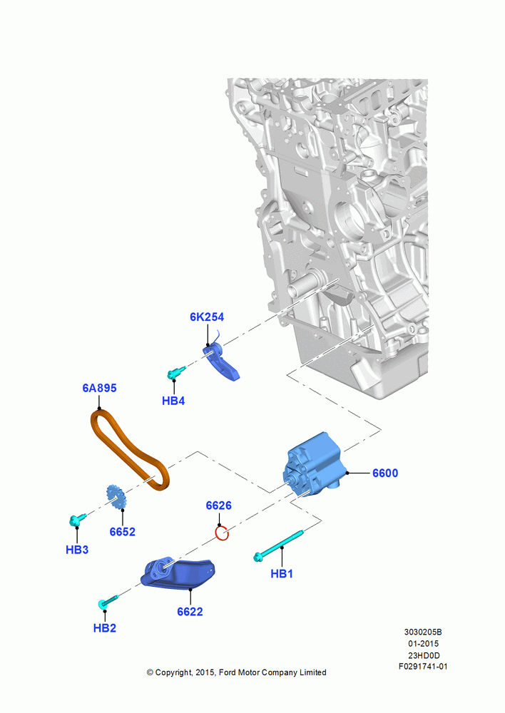 05B - Oil Pump, 2.3L EcoBoost; 04/MAY/2015-03/MAR/2019