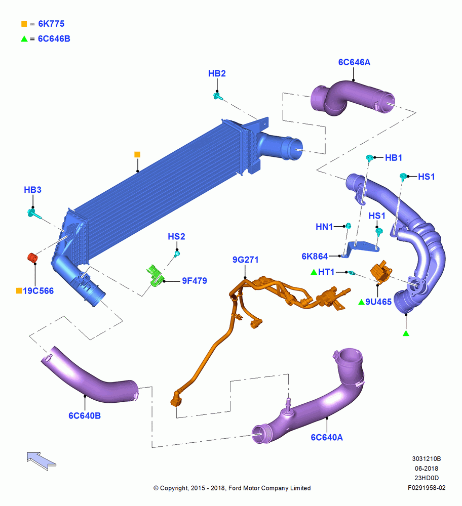 10B - Intercooler/Air Ducts and Hoses, 2.3L EcoBoost; 04/MAY/2015-03/MAR/2019