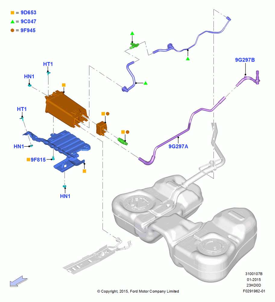 07B - Fuel Vapour System, 2.3L EcoBoost; 04/MAY/2015-03/MAR/2019