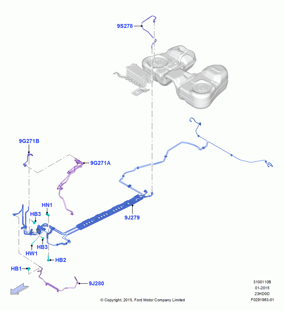 10B - Fuel Lines, 2.3L EcoBoost; 04/MAY/2015-03/MAR/2019