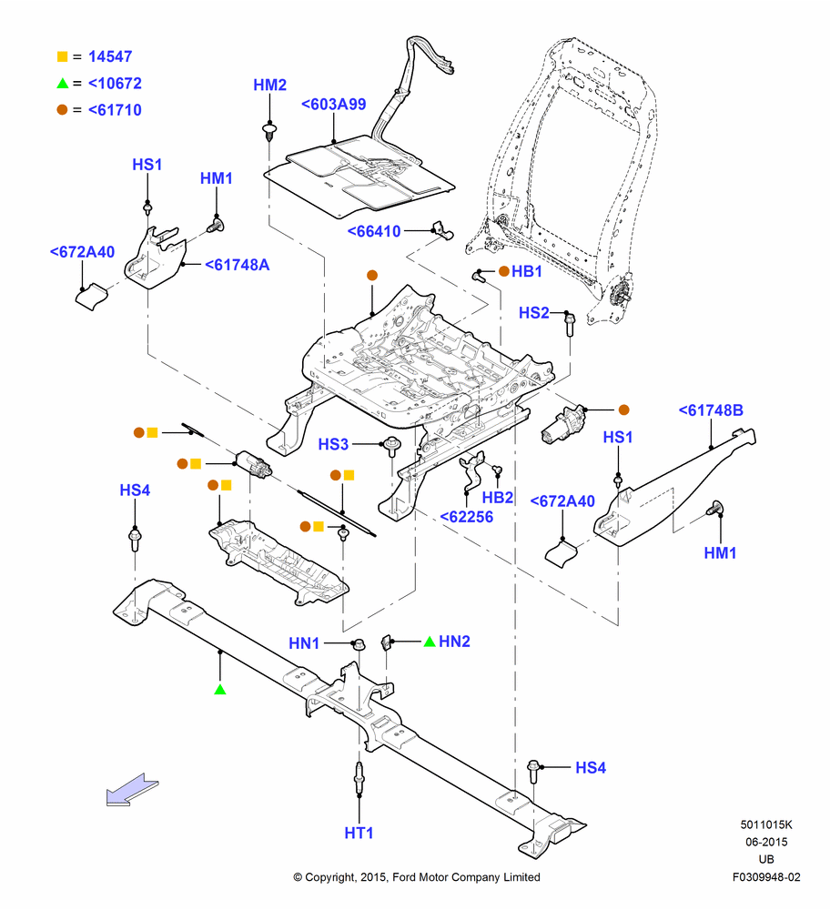 15K - Front Seat Base, Pwr 8-Way Driver Seat Adjust Lvl 2; 04/MAY/2015-03/MAR/2019
