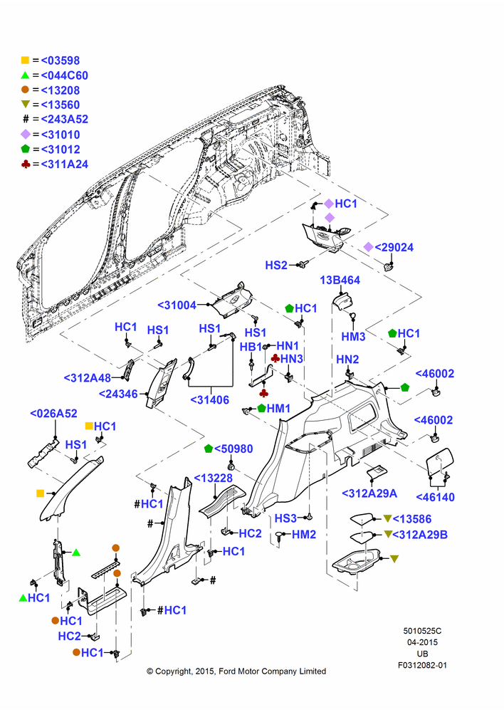 25C - Side Trim, RH; 04/MAY/2015-03/MAR/2019