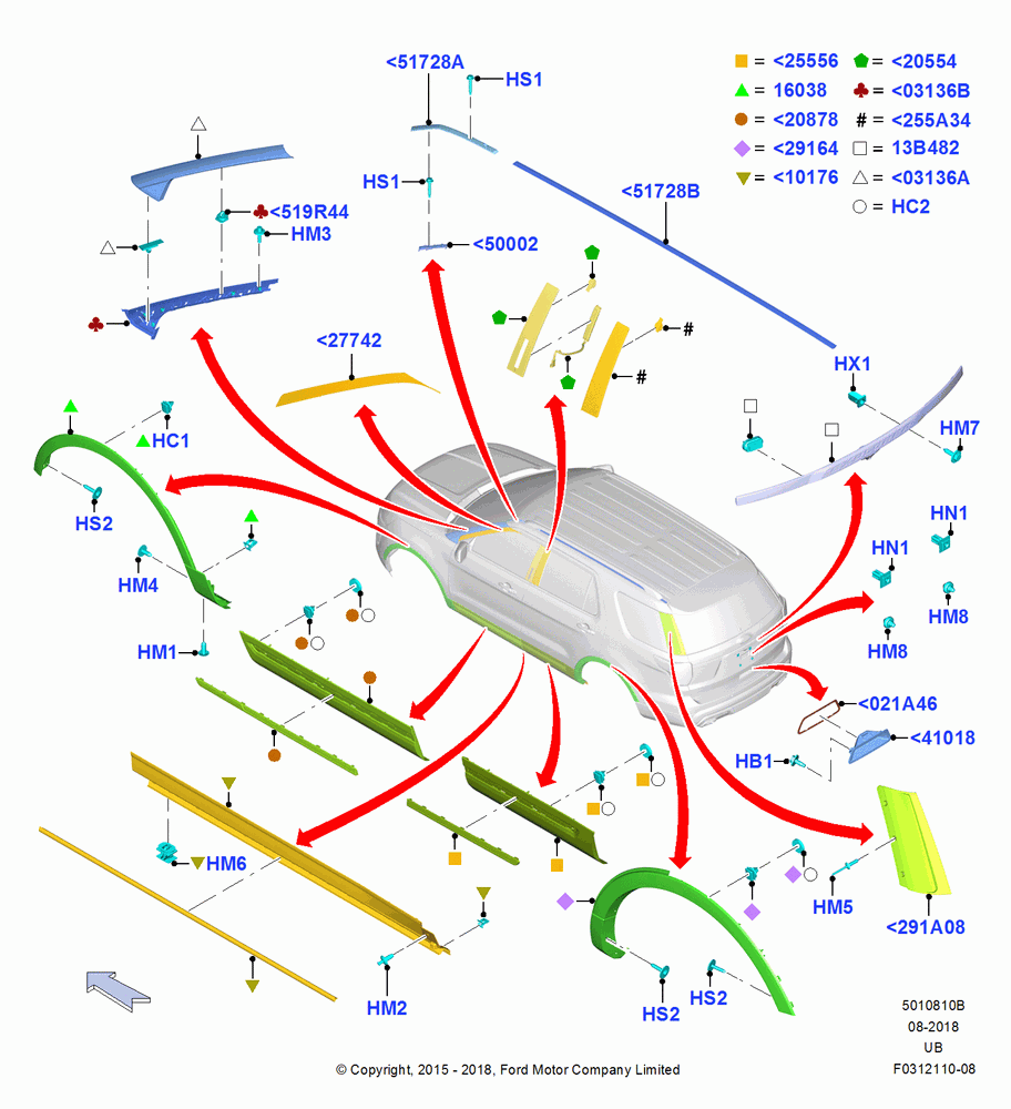 10B - Body Mouldings; 04/MAY/2015-23/DEC/2017