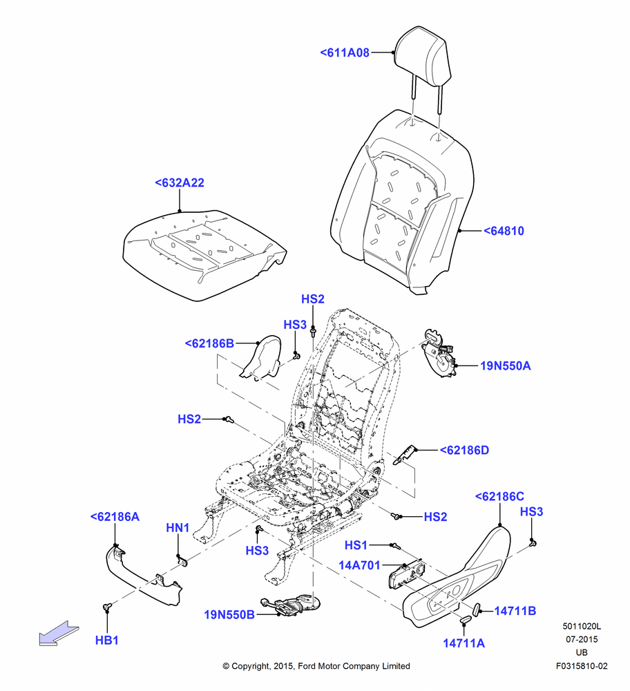 20L - Front Seat Pads/Valances & Heating, Pwr 8-Way Driver Seat Adjust Lvl 2; 04/MAY/2015-03/MAR/2019