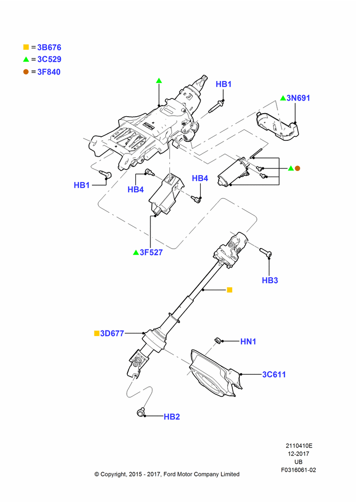 10E - Steering Column And Gear Shift, Electronic Locking Steering Column, Power Tilt/Telescopic Strg Column; 04/MAY/2015-03/MAR/2019