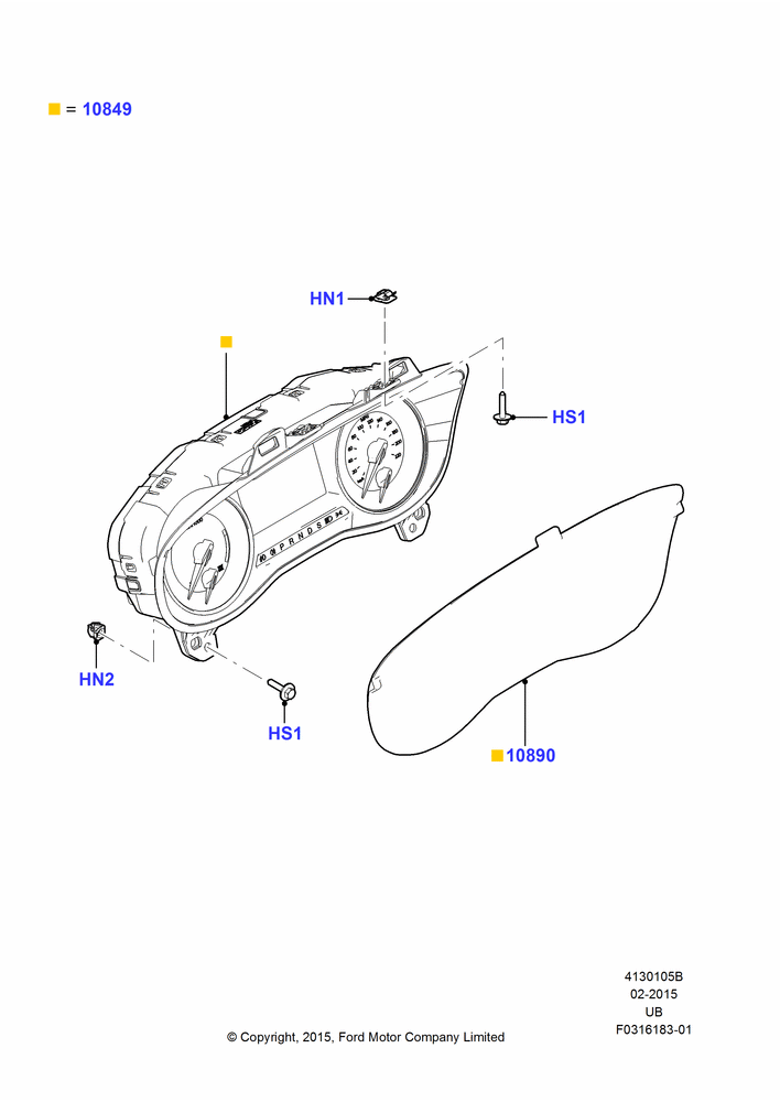 05B - Instrument Cluster, Police Instrumentation, With Low Series Cluster; 04/MAY/2015-03/MAR/2019