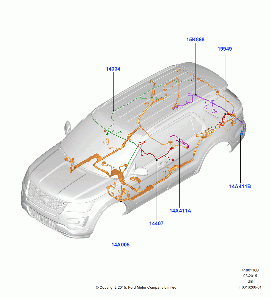 16B - Wiring - Body And Roof Console; 04/MAY/2015-03/MAR/2019