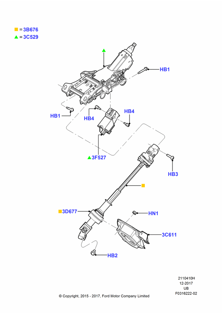 10H - Steering Column And Gear Shift, With Manual Tilt/Slide Stg Column; 04/MAY/2015-03/MAR/2019