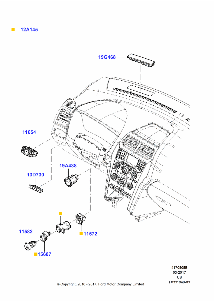 05B - Instrument Panel Related Parts; 04/MAY/2015-03/MAR/2019