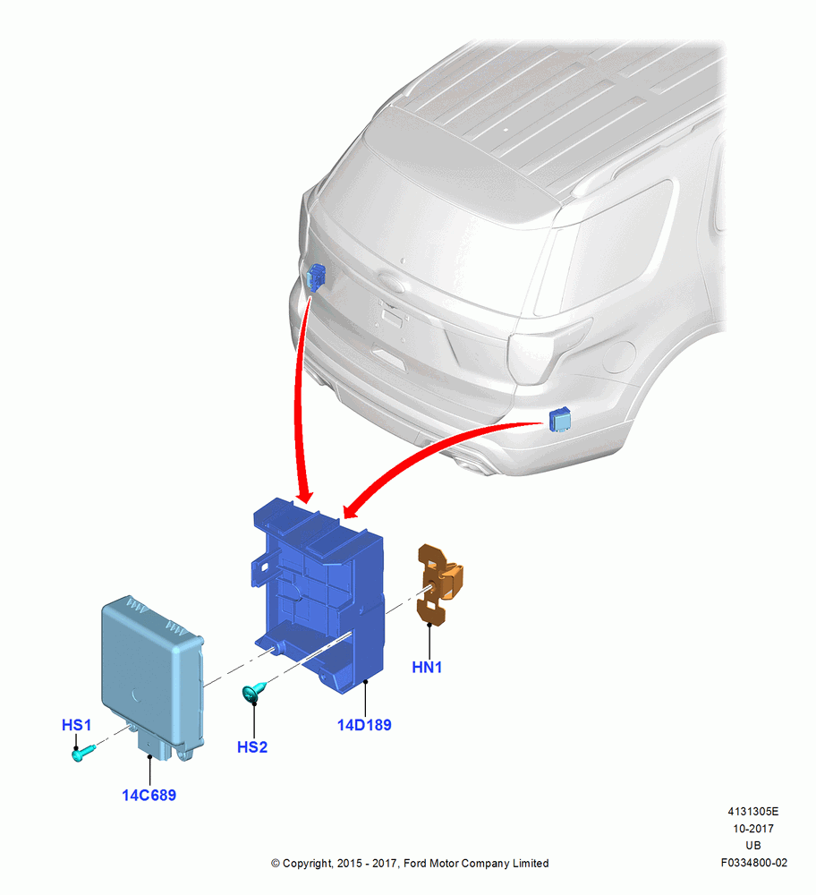 05E - Parking Distance Control, With Blind Spot Monitoring; 04/MAY/2015-03/MAR/2019