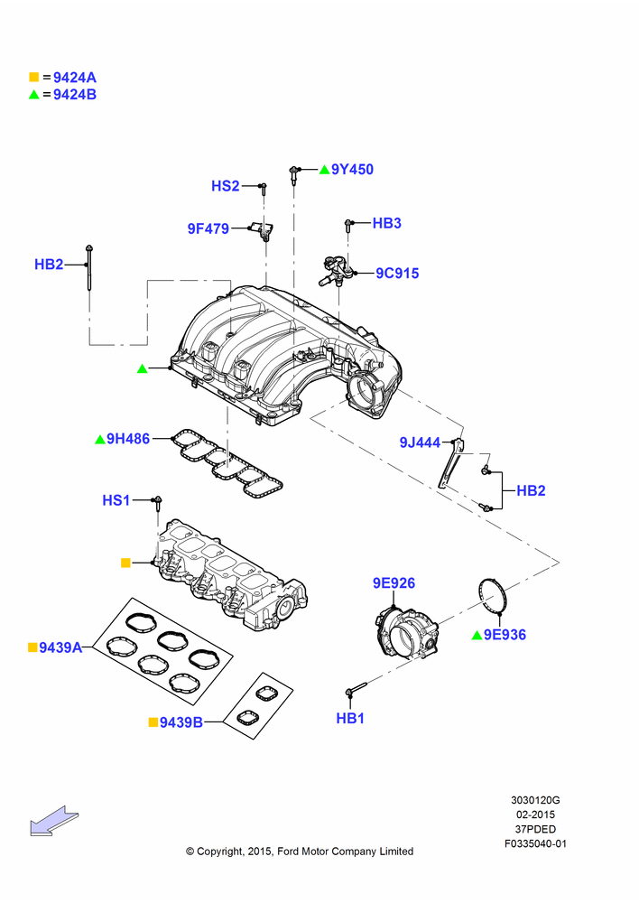 20G - Intake Manifold, 3.7L DOHC V6 Gas.; 04/MAY/2015-03/MAR/2019