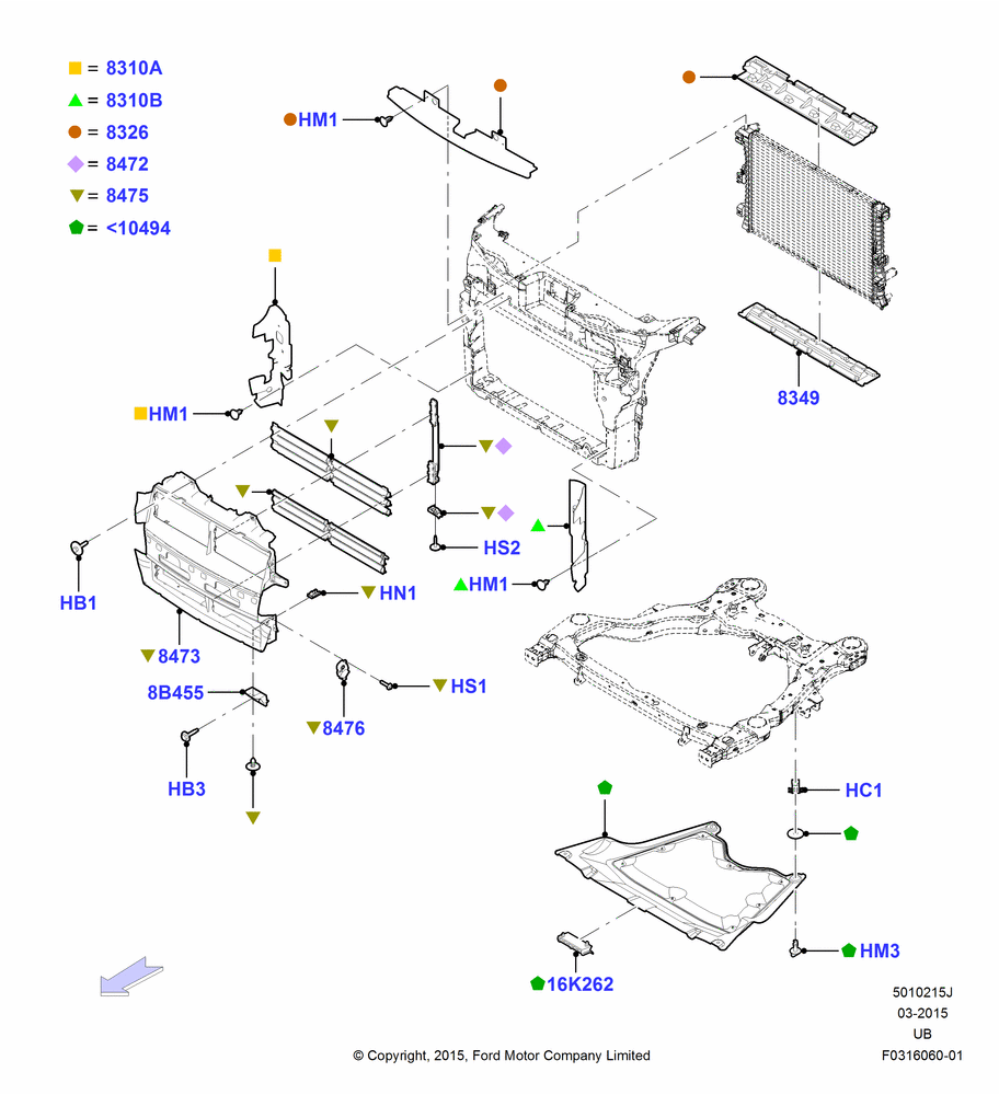 15J - Air Deflectors, 2.3L EcoBoost; 04/MAY/2015-03/MAR/2019