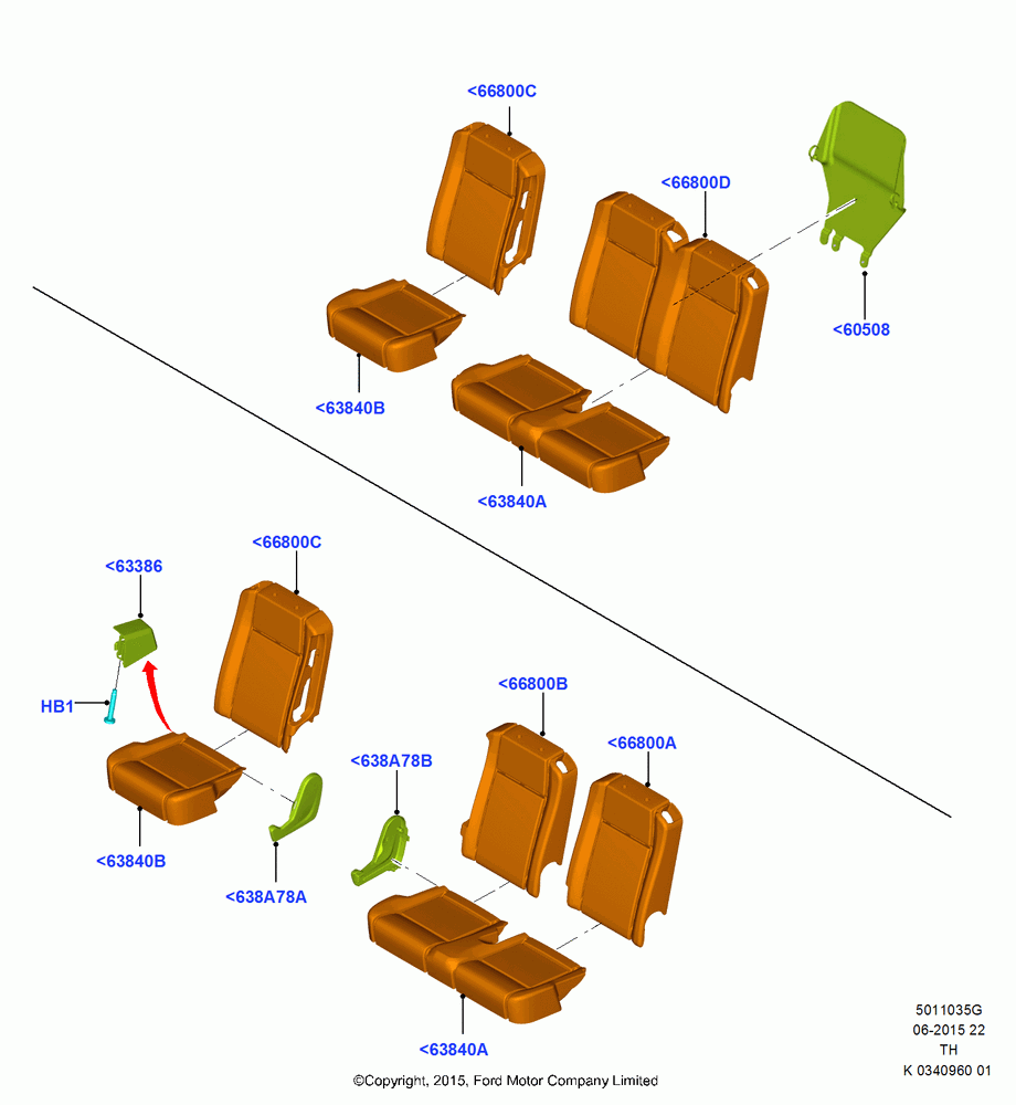 35G - Rear Seat Pads/Valances & Heating, With 4th Row Single/Double Seat, With 4th Row St Sngl/Dble Walk-Thru; 05/MAY/2014