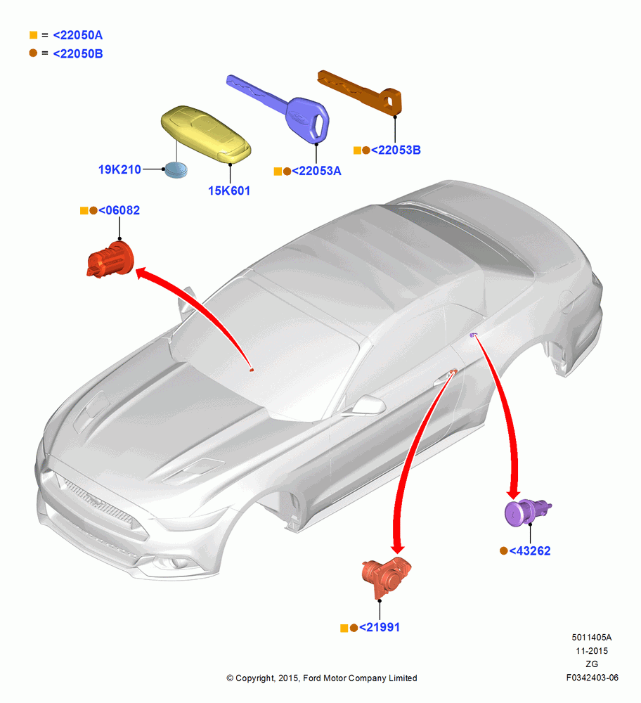 05A - Vehicle Lock Sets and Repair Kits, North American Markets; 18/AUG/2014-02/OCT/2017
