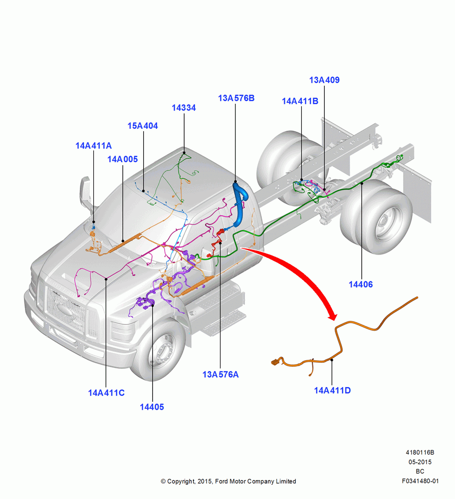 16B - Wiring - Body And Roof Console, All Wheel Drum Brakes; 13/JUL/2015