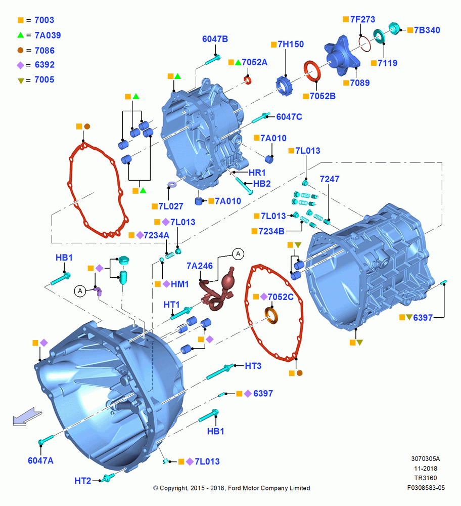 05A - Manual Transmission and Case, 6 Spd Man Trans-3160; 13/JUL/2015