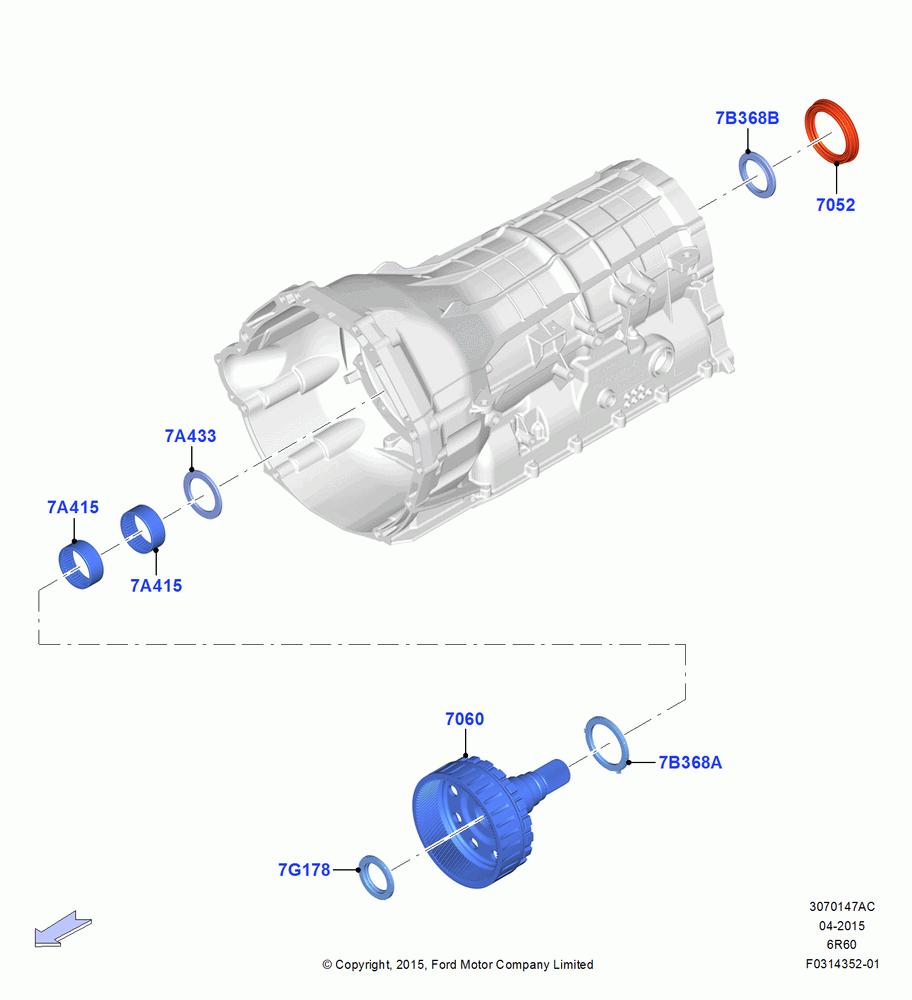 47AC - Output Shafts, 6 Speed Auto Transmission (6R140), 6 Speed Auto Trans (6R140); 13/JUL/2015