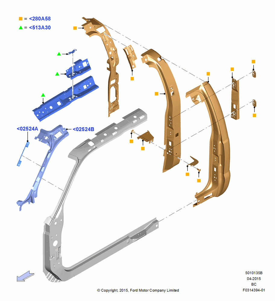 35B - Side Panels - Inner, Super Cab; 13/JUL/2015
