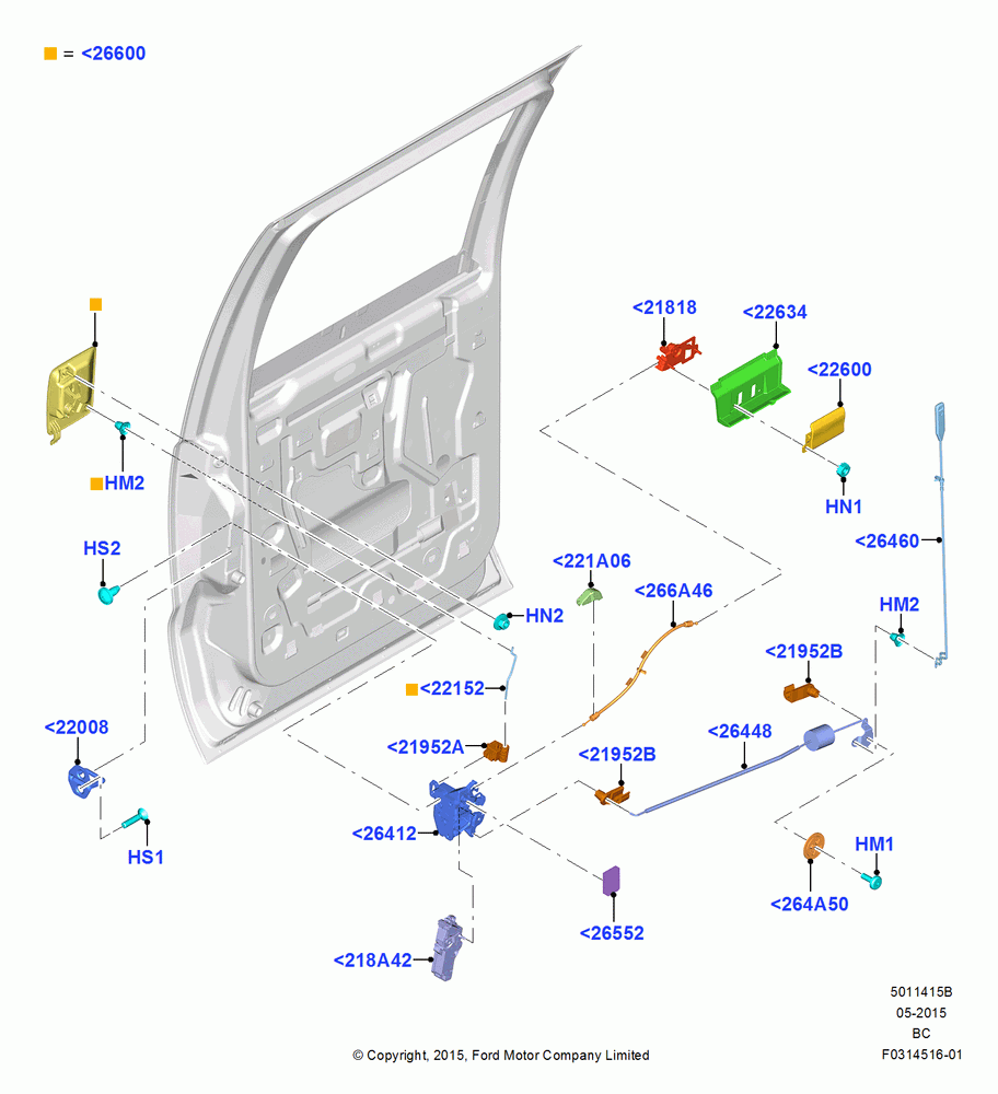 15B - Rear Door Lock Controls, Crew Cab; 13/JUL/2015