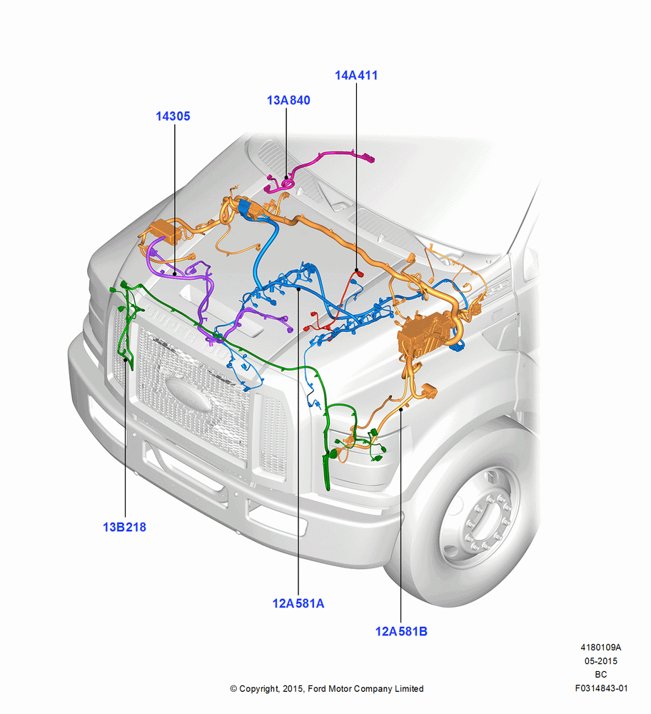 09A - Wiring - Engine And Transmission, 6.8L Gas EFI V10; 13/JUL/2015