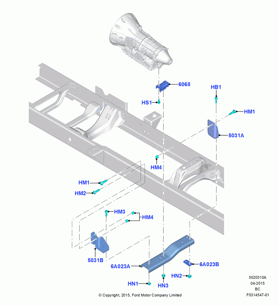 10A - Transmission Mounting, Less Frame Reinforcement; 13/JUL/2015