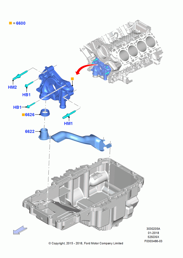 05A - Oil Pump, MOD 5.2L-TIVCT PFI NA HP1 GAS; 13/JUL/2015