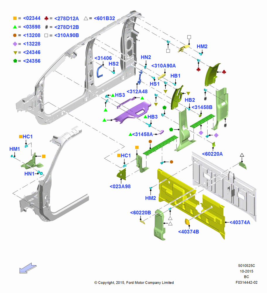 25C - Side Trim, Crew Cab; 13/JUL/2015