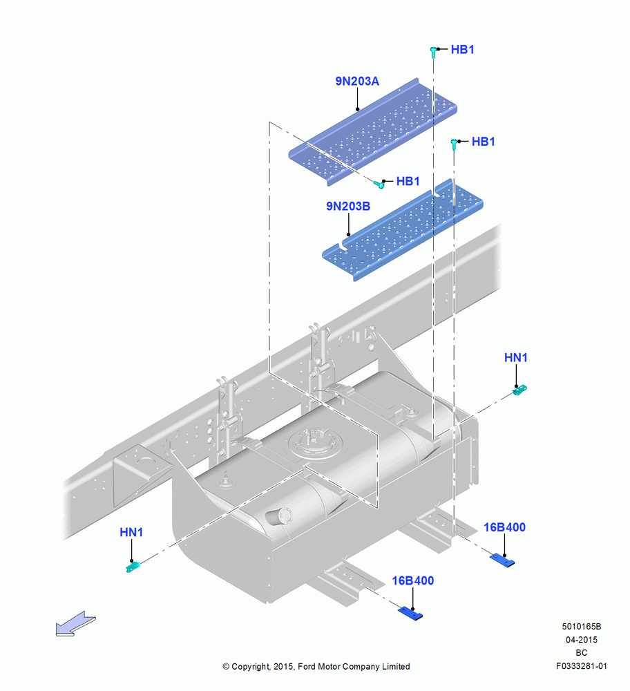 65B - Running Boards/Side Steps, Regular Cab, LH; 13/JUL/2015
