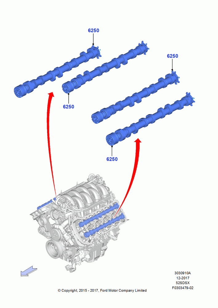 Camshaft, MOD 5.2L-TIVCT PFI NA HP1 GAS
