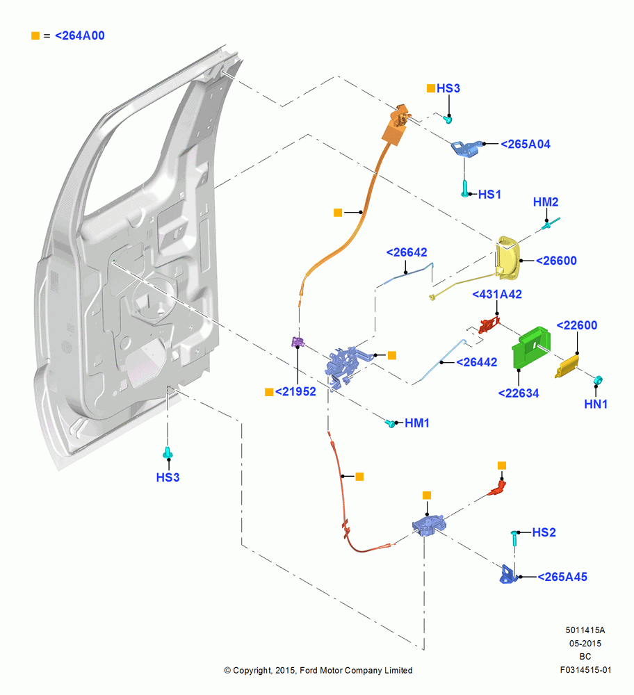 15A - Rear Door Lock Controls, Super Cab; 13/JUL/2015