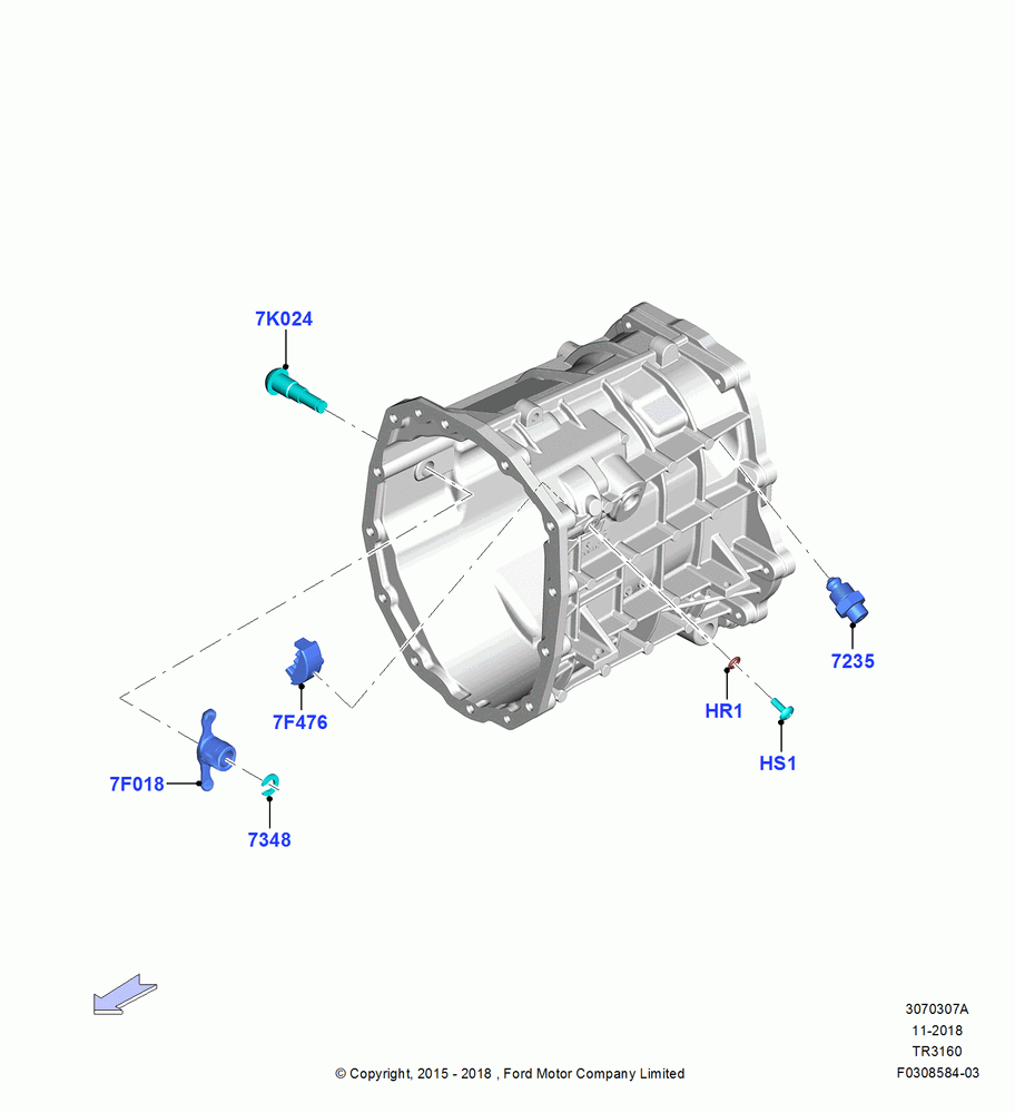 07A - Manual Transmission External Cmpnts, 6 Spd Man Trans-3160; 13/JUL/2015