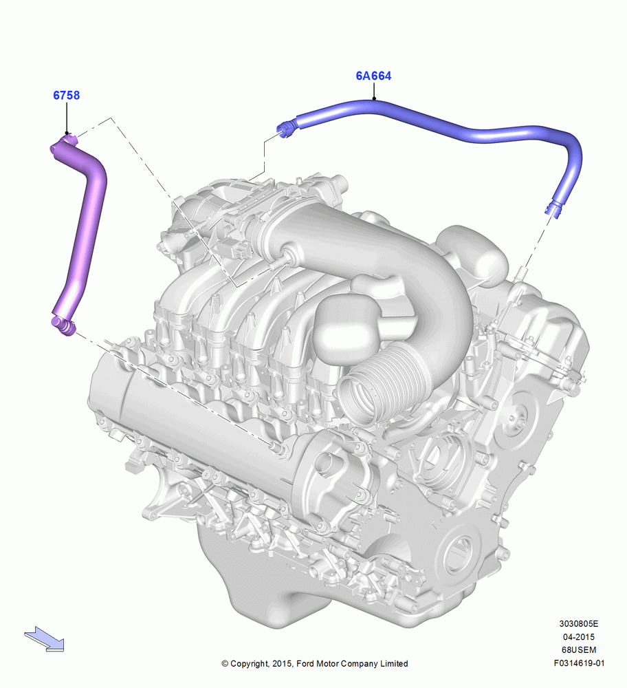 05E - Emission Control - Crankcase, 6.8L Gas EFI V10; 13/JUL/2015