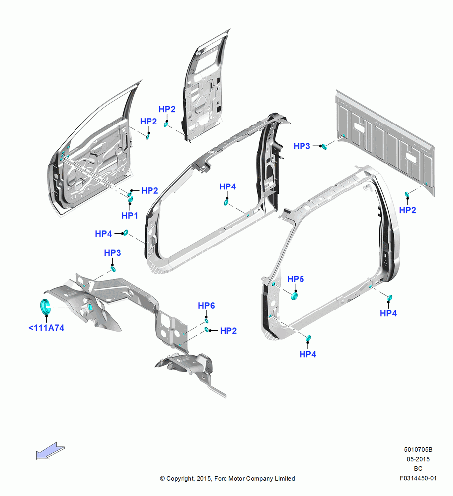 05B - Plugs - Body, Super Cab; 13/JUL/2015