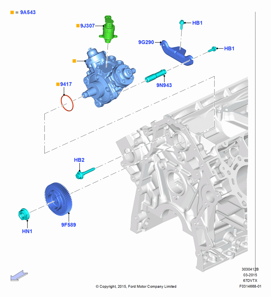 12B - Fuel Injection Pump - Diesel, 6.7L 4V OHV T/C Scorpion Diesel-C, 6.7L 4V OHV T/C Scorpion Diesel-B, 6.7L 4V OHV T/C Scorpion Diesel-A; 13/JUL/2015-02/JAN/2020