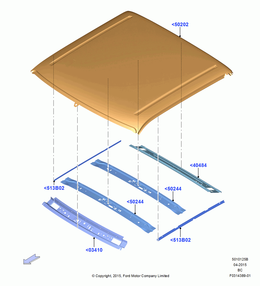 25B - Roof - Sheet Metal, Super Cab; 13/JUL/2015