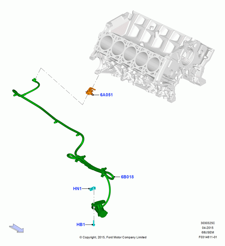 Engine Heater, 6.8L Gas EFI V10