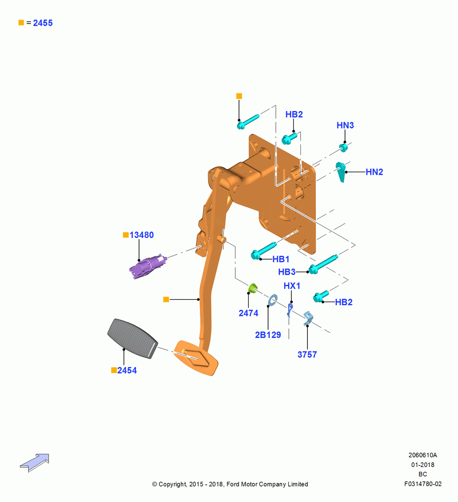Brake and Clutch Controls, With 4 Wheel Disc-Brake