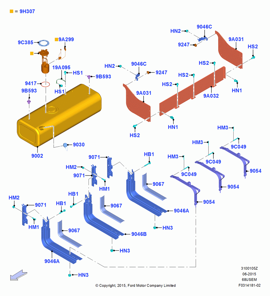 05Z - Fuel Tank, 6.8L Gas EFI V10, Fuel Tank-LH 60 Gal -Steel #2; 13/JUL/2015