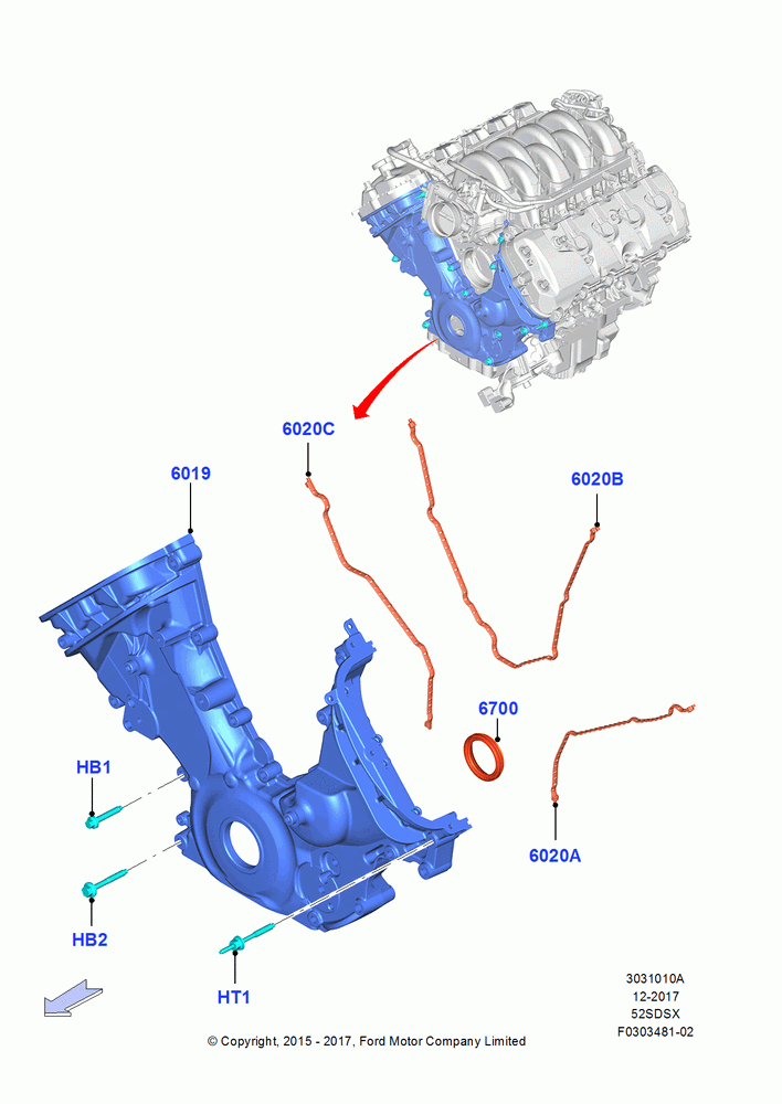 Timing Gear Covers, MOD 5.2L-TIVCT PFI NA HP1 GAS