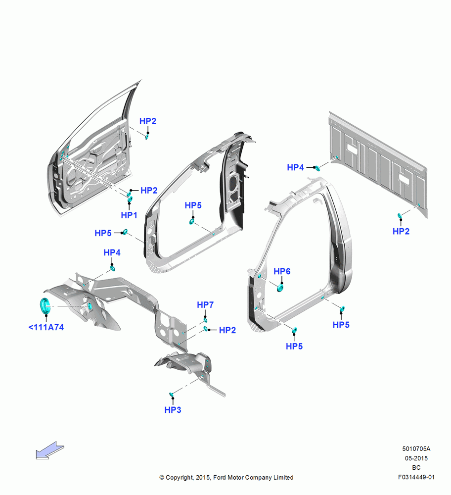 05A - Plugs - Body, Regular Cab; 13/JUL/2015