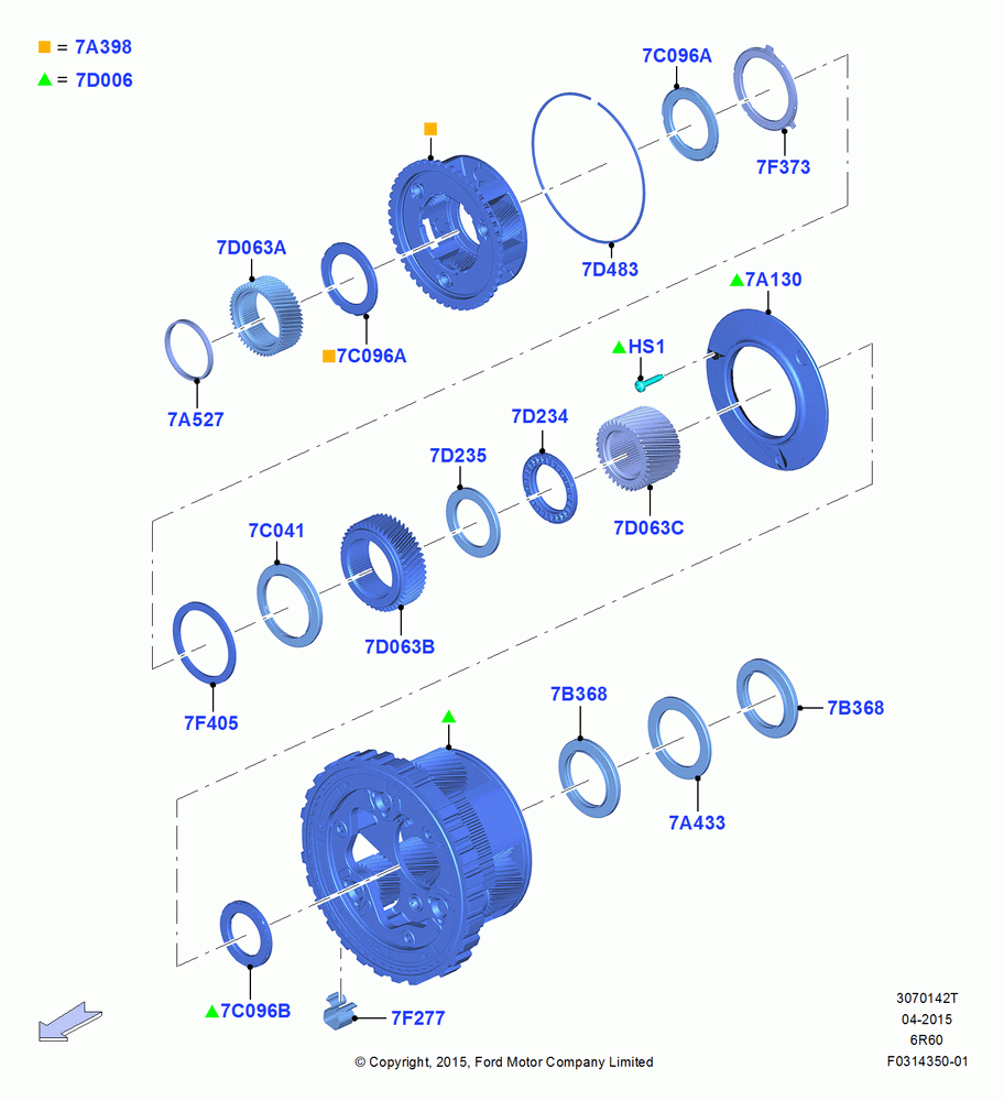 42T - Planetary Gear Sets, 6 Speed Auto Transmission (6R140), 6 Speed Auto Trans (6R140); 13/JUL/2015