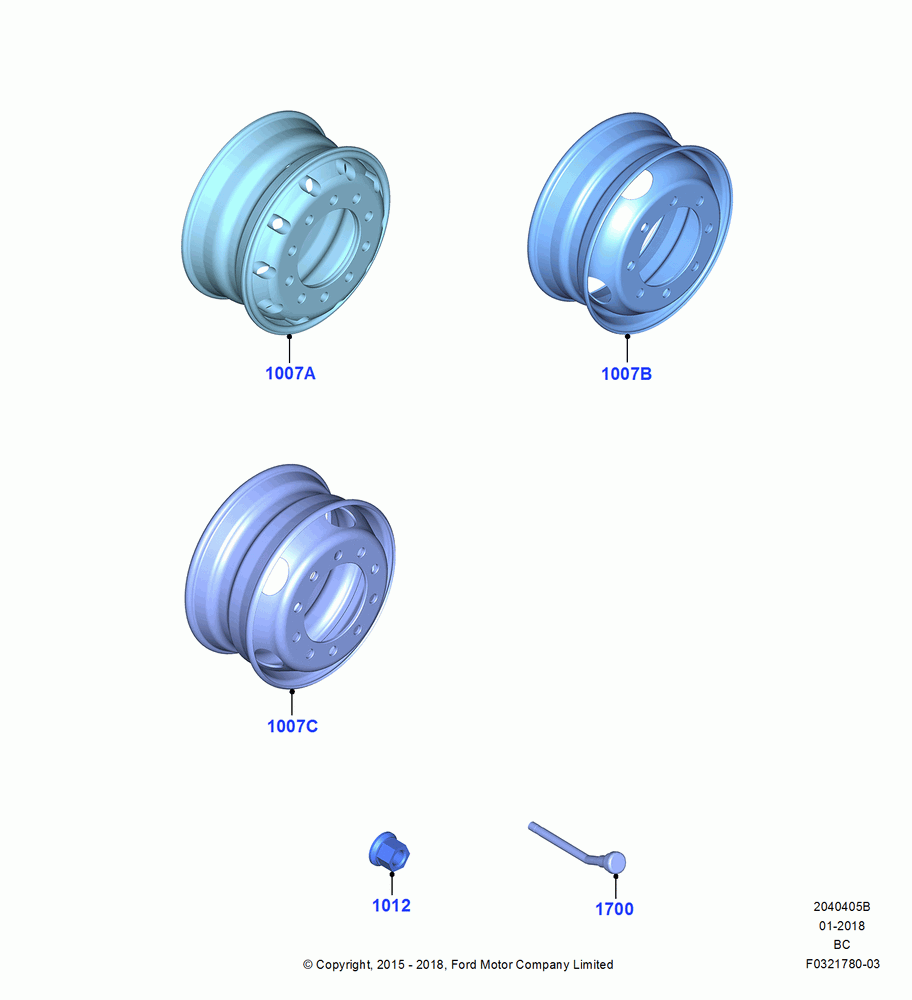 05B - Wheels, With 6.75 X 19.5" Steel Wheels, 19.5X7.5 10-Hole Polish Alum Wheel, 19.5X7.5 10-Hole Steel Wheel, Wheel-Rr 8H Steel Disc 19.5X6.75, WHL-RR 10H POL ALUM 19.5X7.5, WHL-RR 10H STL 19.5X7.5 ISO, Spare Wheel-19.5X6.75 8H, Spare Wheel-19.5X7.5 10H; 13/JUL/2015