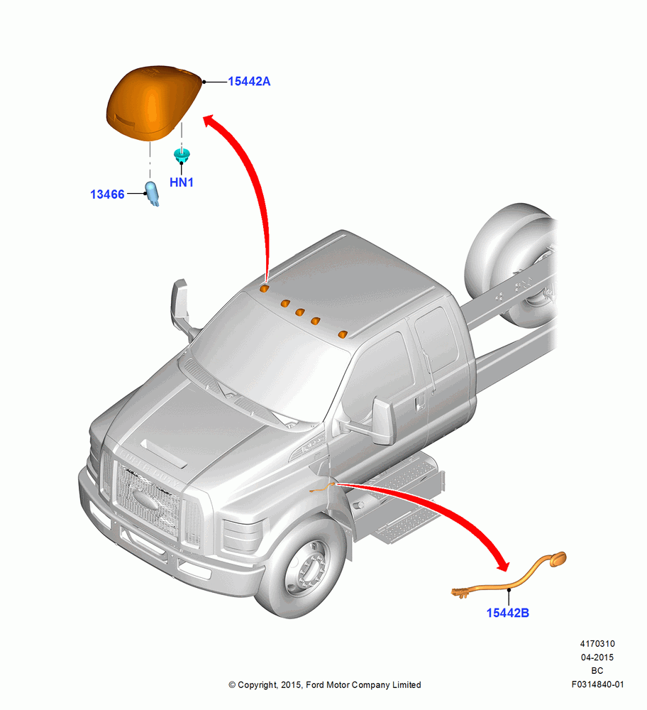 Roof and Width Marker Lamps, Roof Marker/Clearance Lights-Conv, Roof Marker/Clearance Lights-Clear