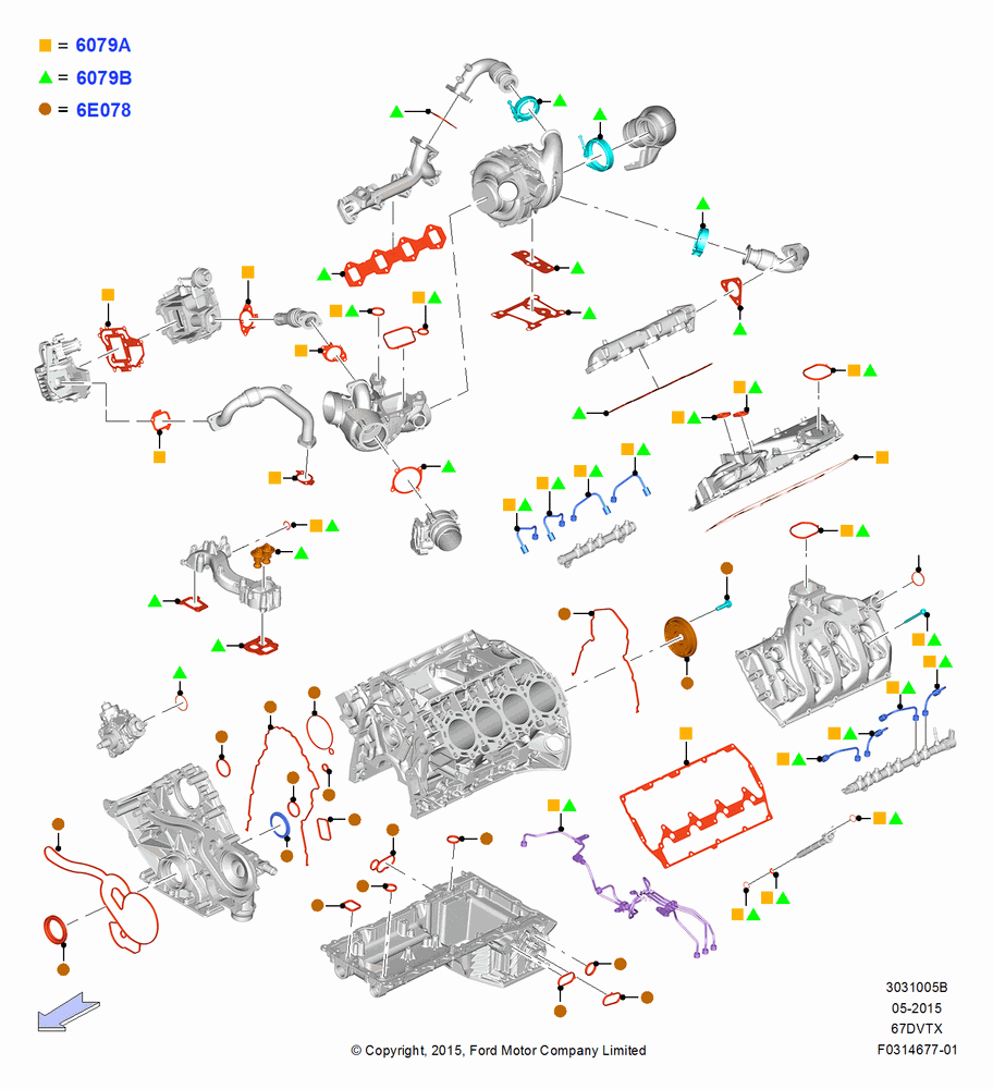 05B - Engine Gasket Kits, 6.7L 4V OHV T/C Scorpion Diesel-C, 6.7L 4V OHV T/C Scorpion Diesel-B, 6.7L 4V OHV T/C Scorpion Diesel-A; 13/JUL/2015-02/JAN/2020