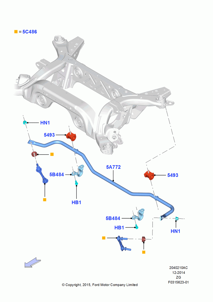 Rear Cross Member & Stabilizer Bar, Shelby Version, North American Markets