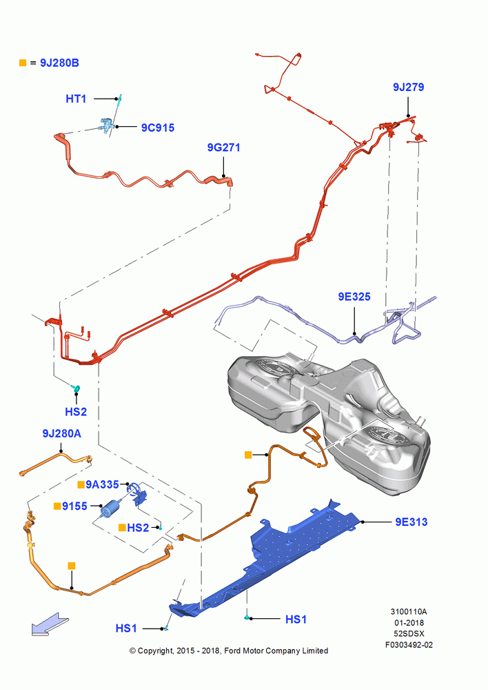 10A - Fuel Lines, MOD 5.2L-TIVCT PFI NA HP1 GAS; 13/JUL/2015