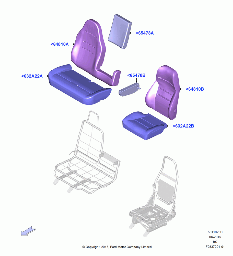 20D - Front Seat Pads/Valances & Heating, With H/B Sngle.Drv & Dual Pass Seat, With Single Drv.H/B & Pass L/B Seat, With Sngle.L/B Dvr/Dual L/B Pass.St; 13/JUL/2015
