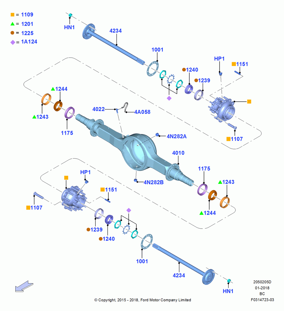 05D - Rear Axle, Rear Axle Single Speed, 21,000 LB Rear Axle Assy; 13/JUL/2015